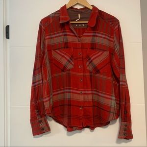 Free People | Plaid Button Up Shirt
